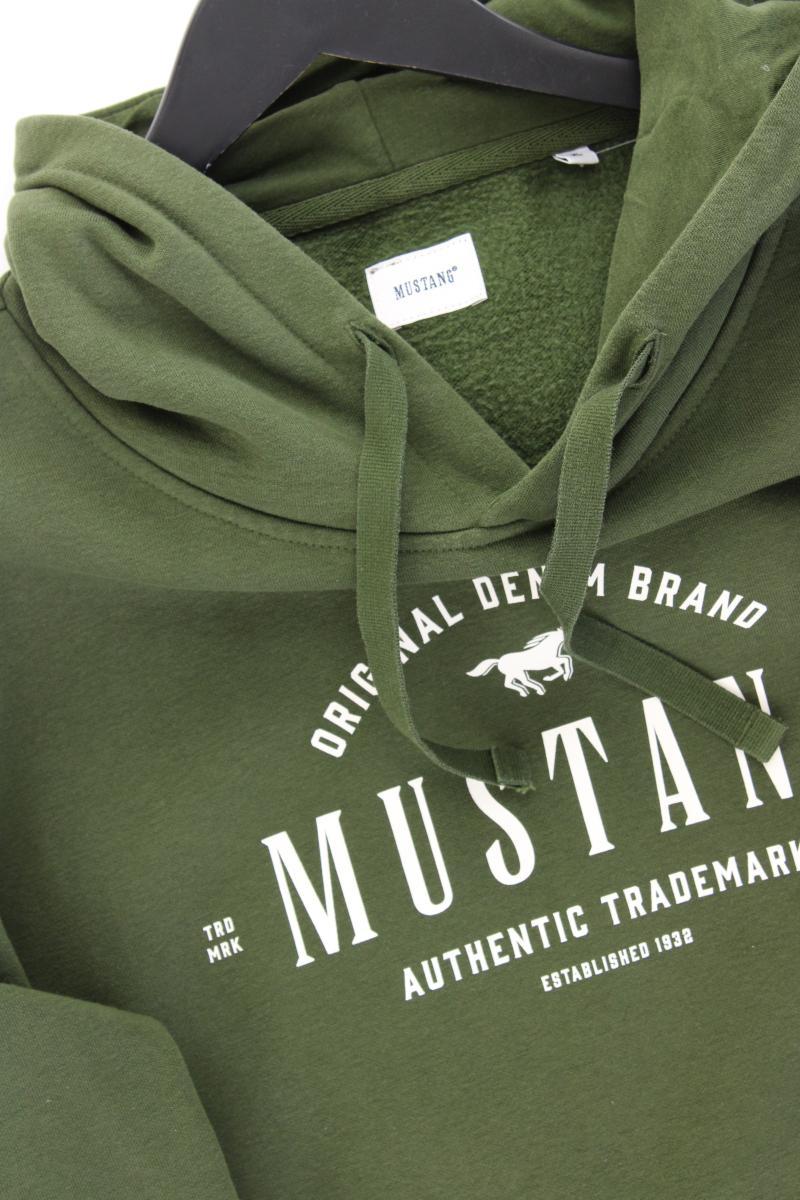 Mustang Hoodie für Herren Gr. XL olivgrün aus Baumwolle