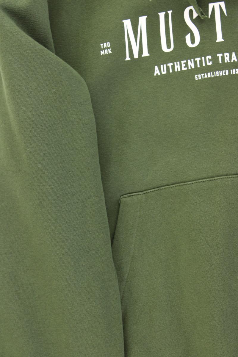 Mustang Hoodie für Herren Gr. XL olivgrün aus Baumwolle