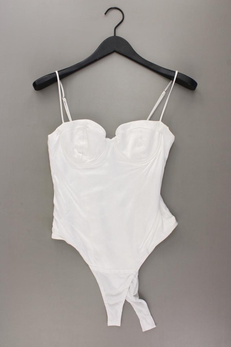 Zara Spaghetti-Top Gr. L weiß aus Viskose