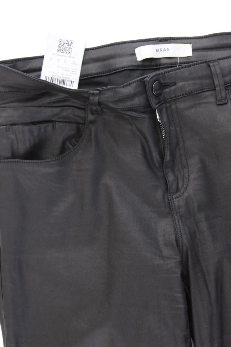 Brax Kunstlederhose Gr. Kurzgröße 40 neuwertig Modell Shakira schwarz
