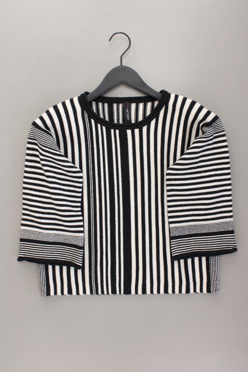 Marc Cain Crop Pullover Gr. 36 gestreift creme aus Baumwolle