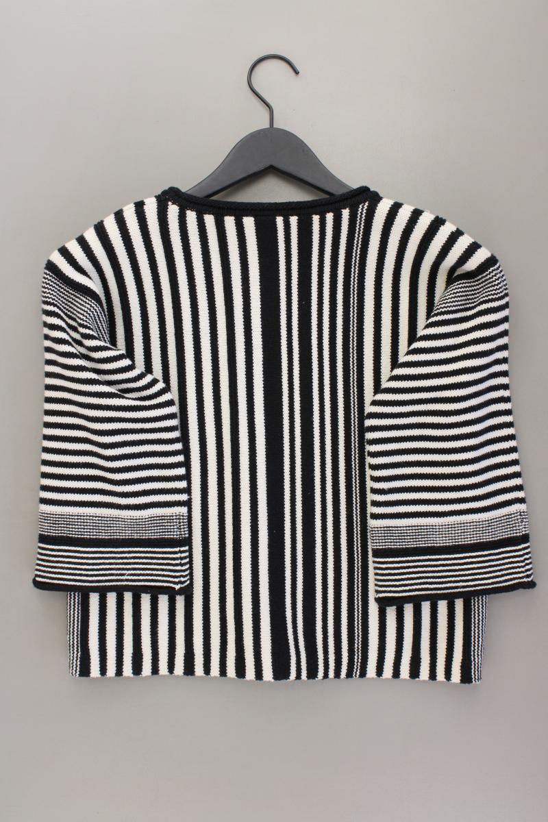 Marc Cain Crop Pullover Gr. 36 gestreift creme aus Baumwolle