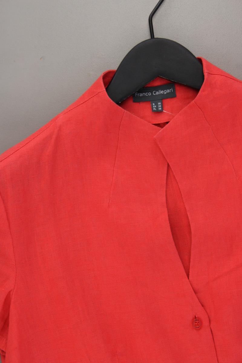 Franco Callegari Leinenbluse Gr. 38 Kurzarm rot