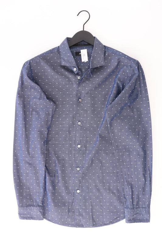 BOSS by Hugo Boss Langarmhemd für Herren Gr. L gepunktet blau