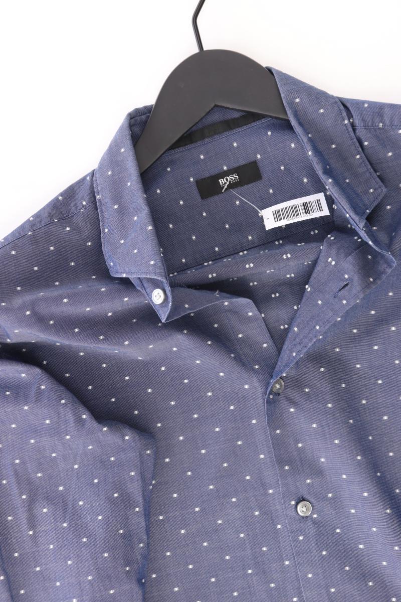 BOSS by Hugo Boss Langarmhemd für Herren Gr. L gepunktet blau