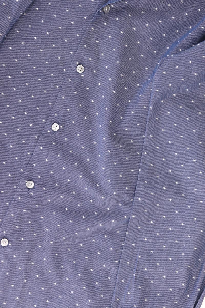 BOSS by Hugo Boss Langarmhemd für Herren Gr. L gepunktet blau