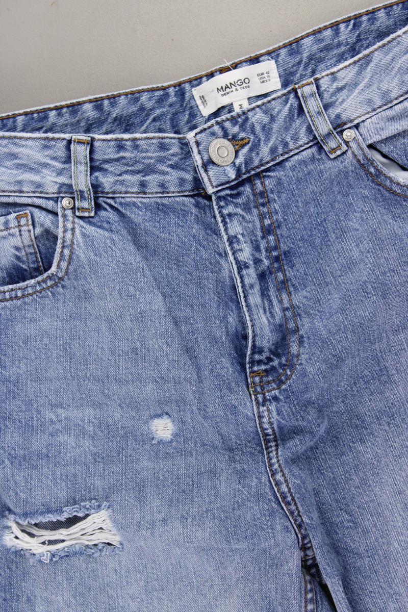 Mango Mom Jeans Gr. 42 blau aus Baumwolle