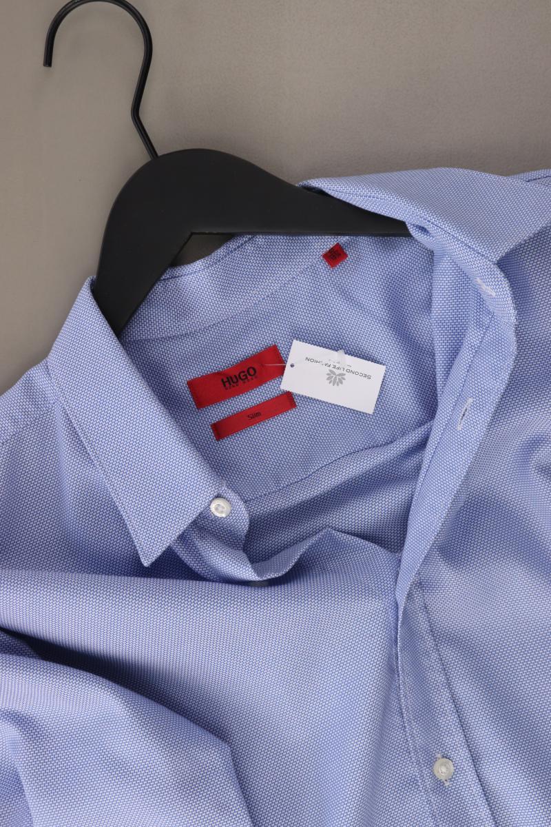 Hugo Boss Langarmhemd für Herren Gr. Hemdgröße 40 blau