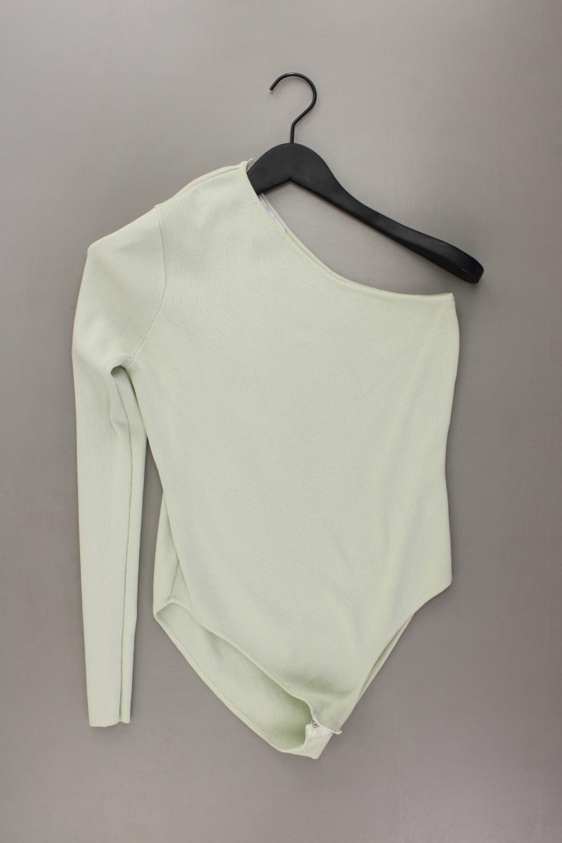 Zara One-Shoulder-Shirt Gr. L Langarm grün aus Viskose
