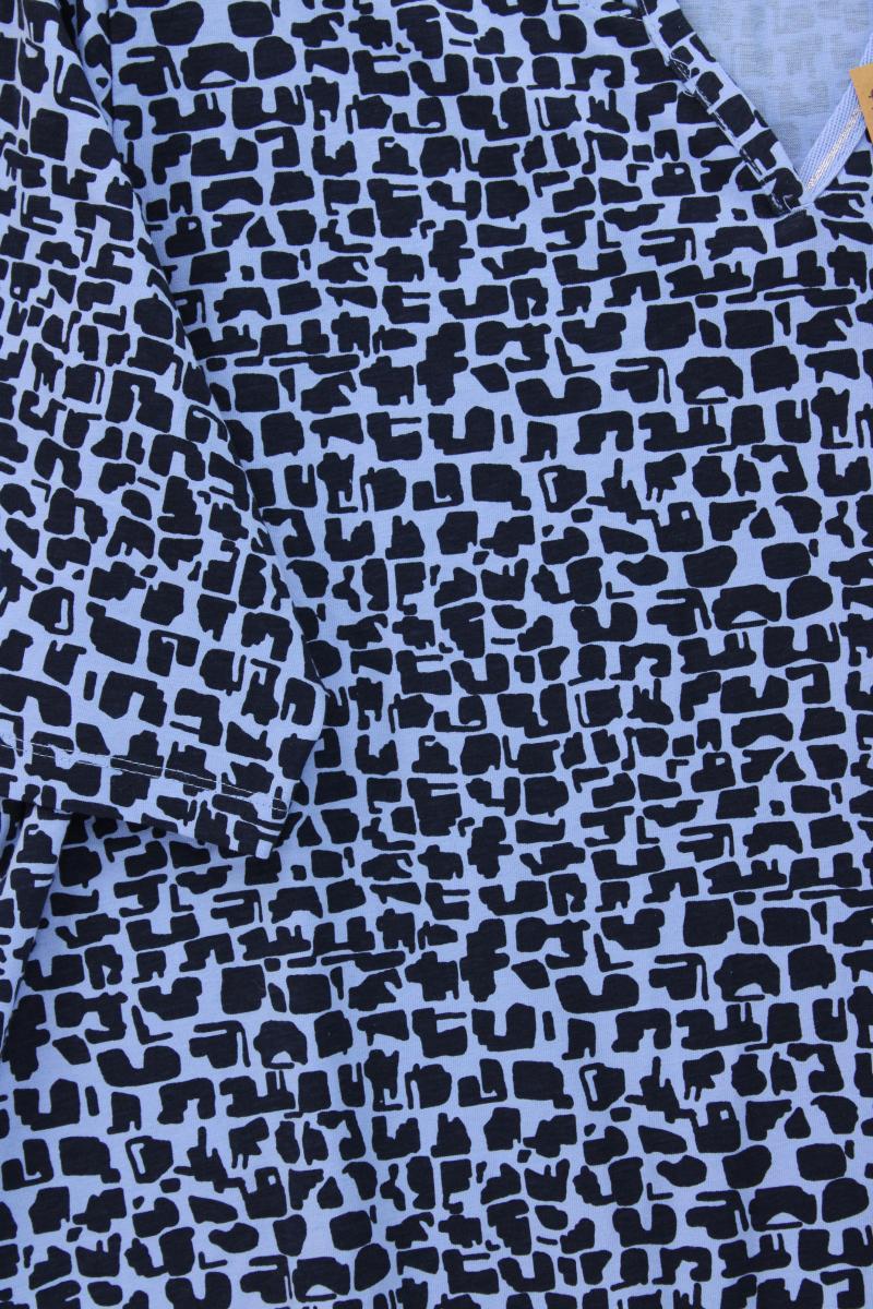 Steilmann Printshirt Gr. 48/50 neu mit Etikett Kurzarm blau aus Baumwolle