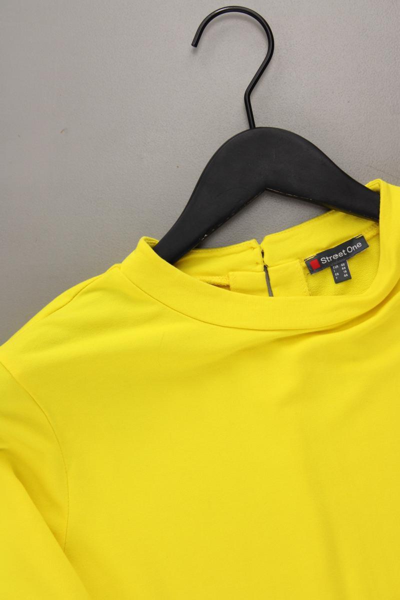 Street One T-Shirt Gr. 42 neuwertig Kurzarm gelb aus Viskose
