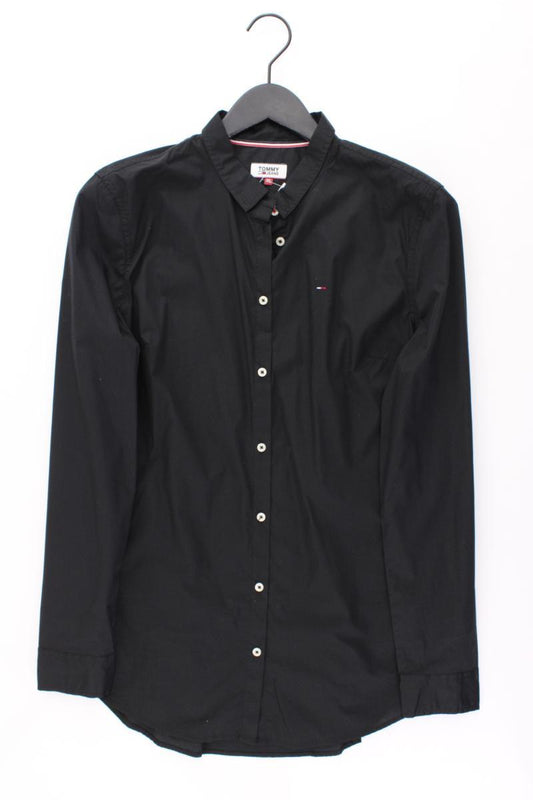 Tommy Jeans Langarmbluse Gr. XL schwarz aus Baumwolle