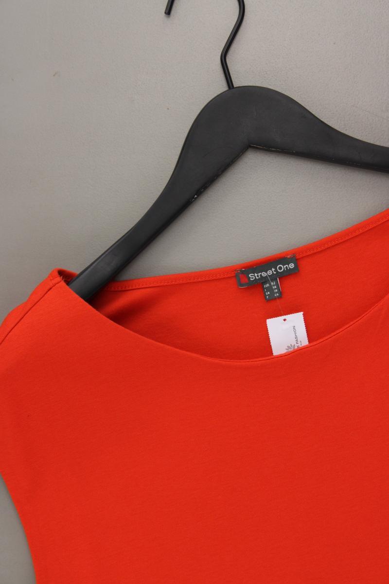 Street One T-Shirt Gr. 42 neuwertig Kurzarm orange aus Baumwolle