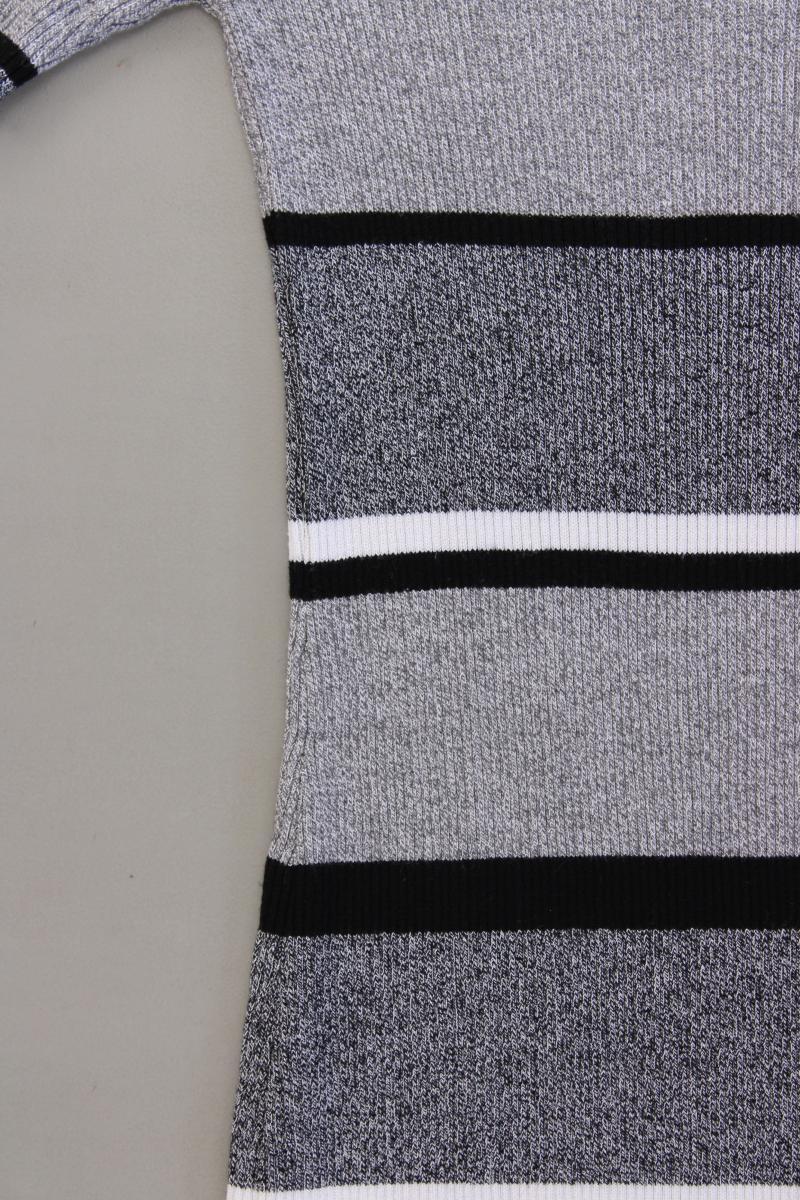 AJC Fashion Strickkleid Gr. 36 gestreift neuwertig Kurzarm grau aus Viskose