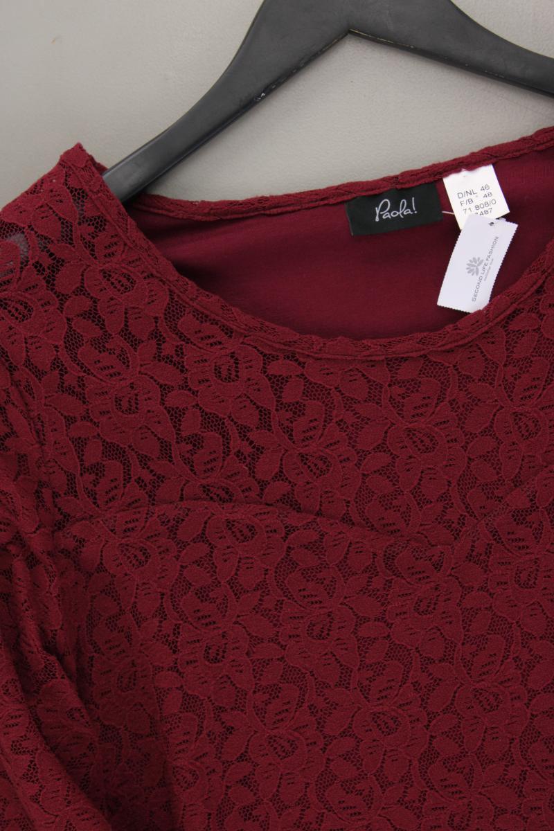 Paola Spitzenkleid Gr. 46 3/4 Ärmel rot aus Viskose