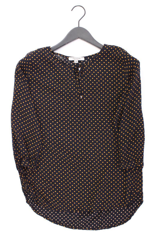 comma, Regular Bluse Gr. 38 gepunktet 3/4 Ärmel schwarz aus Viskose