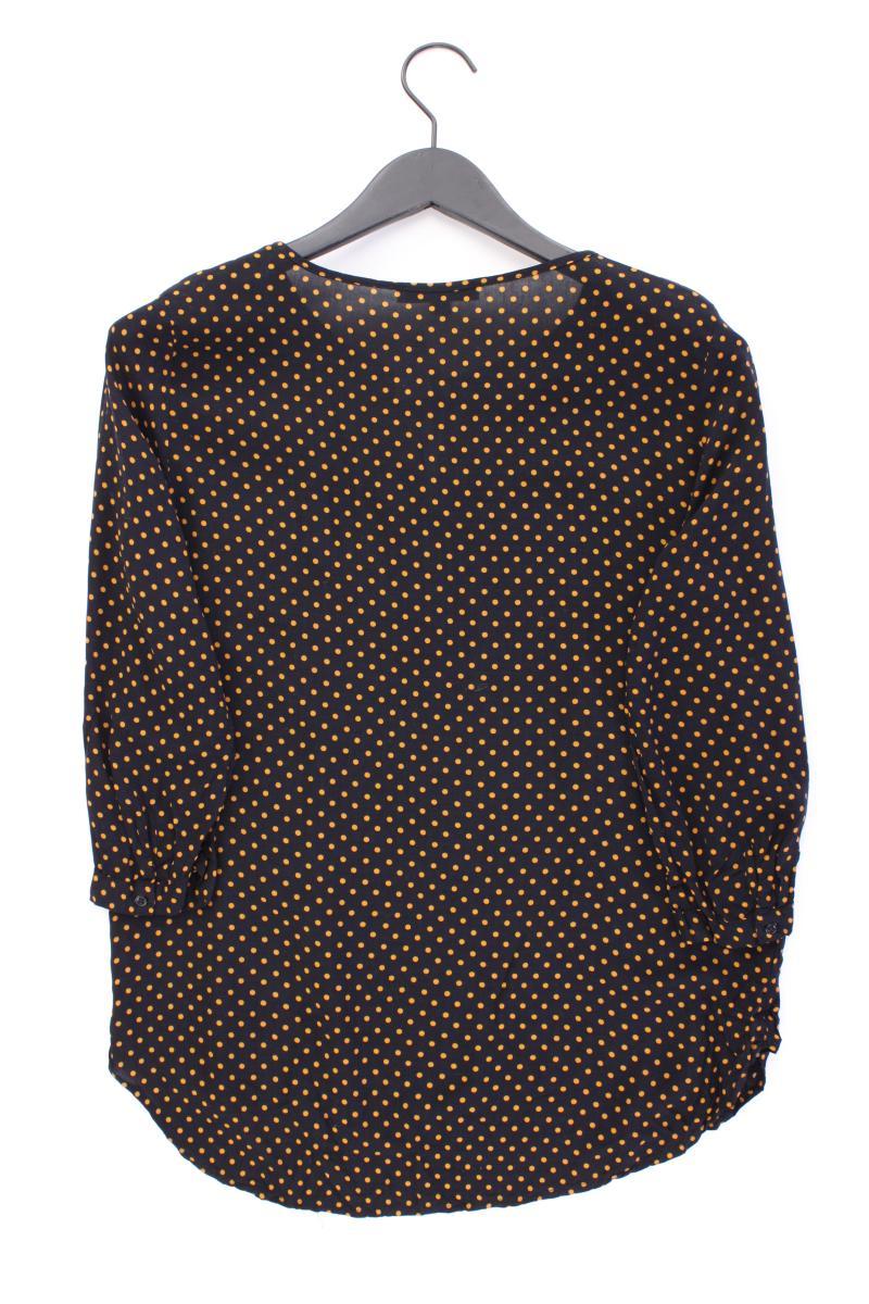 comma, Regular Bluse Gr. 38 gepunktet 3/4 Ärmel schwarz aus Viskose