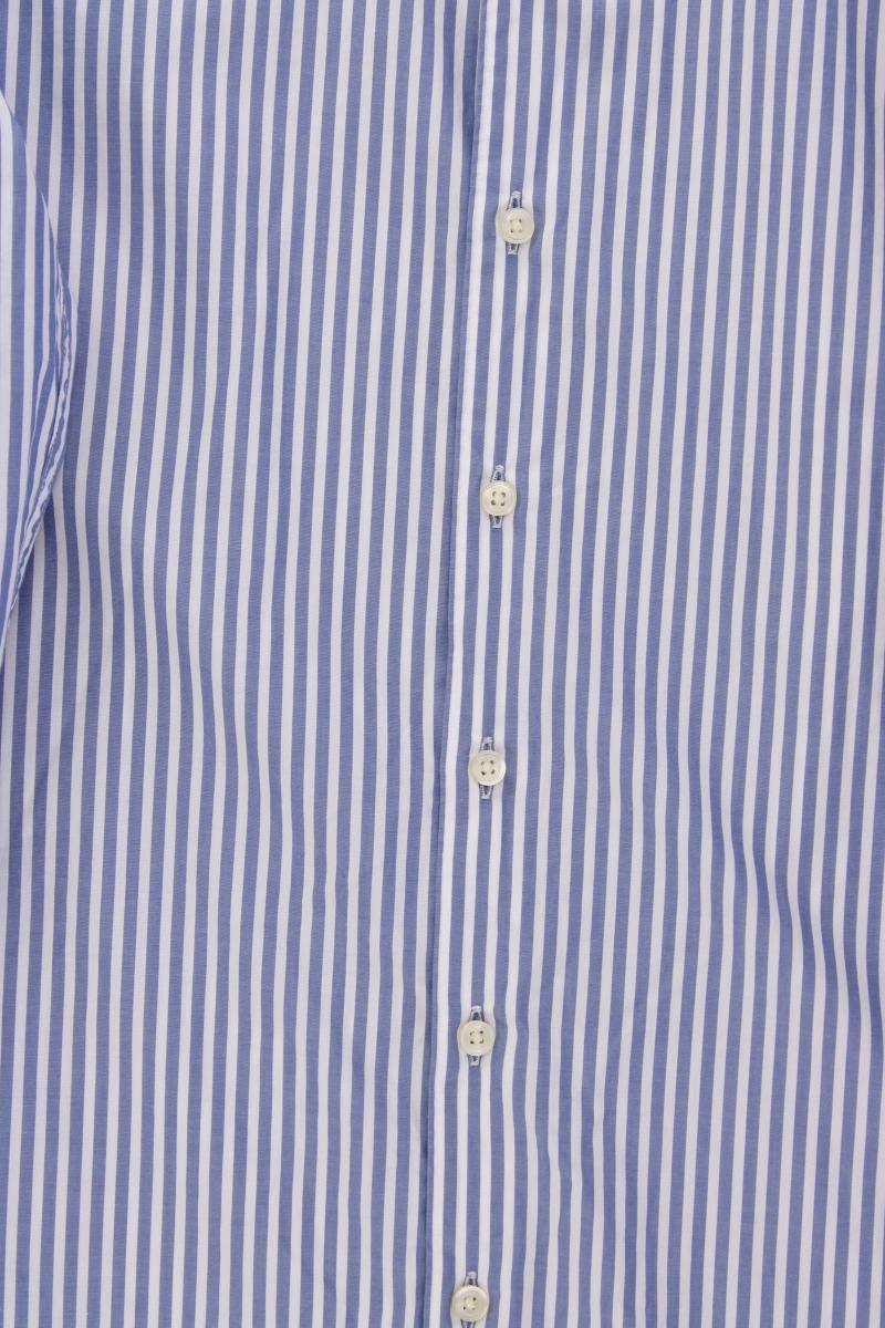 Olymp Langarmhemd für Herren Gr. Hemdgröße 40 gestreift blau aus Baumwolle