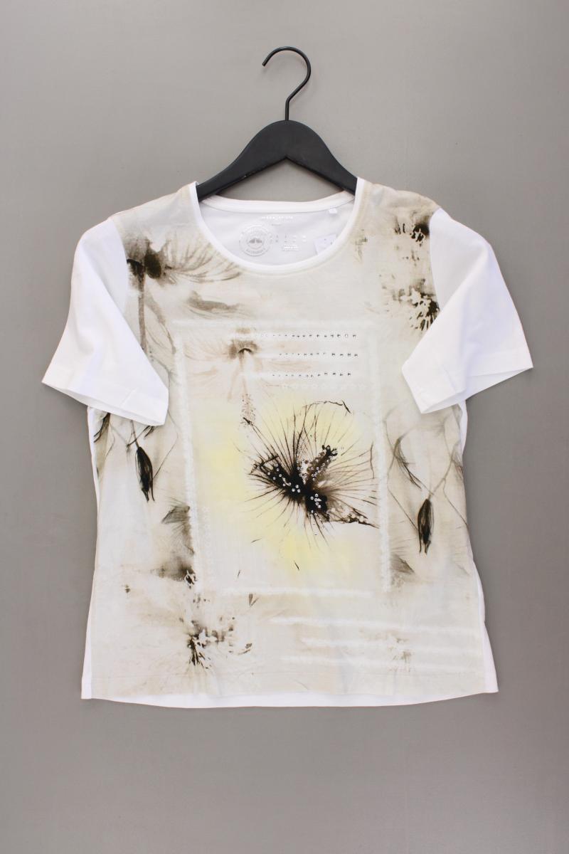 MARK ADAM Printshirt Gr. 38 Kurzarm weiß aus Baumwolle