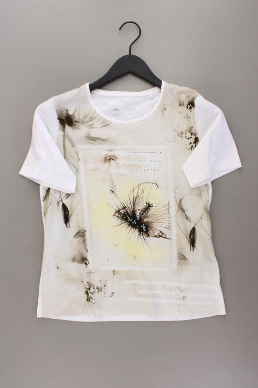 MARK ADAM Printshirt Gr. 38 Kurzarm weiß aus Baumwolle