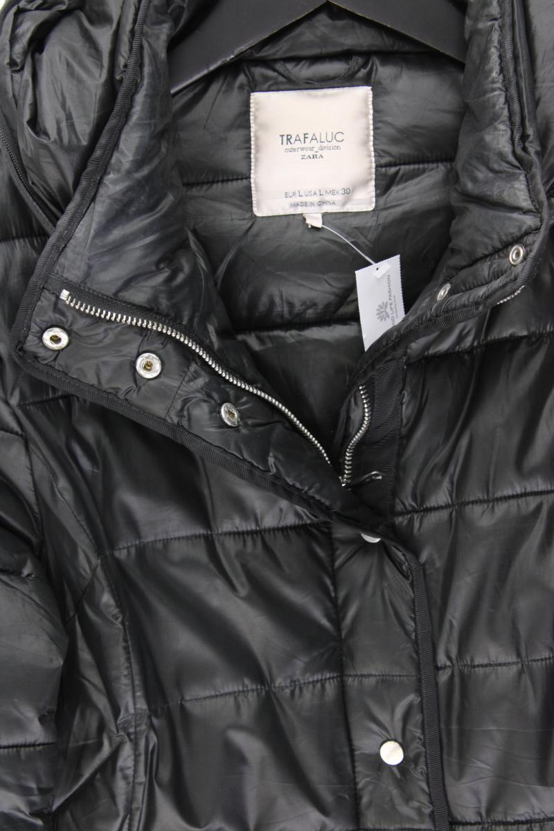 Zara Kapuzenjacke Gr. L schwarz aus Polyester