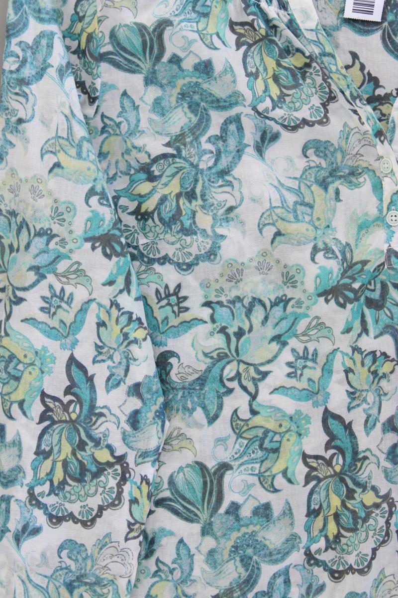 Bonita Classic Bluse Gr. 40 mit Blumenmuster 3/4 Ärmel blau aus Baumwolle
