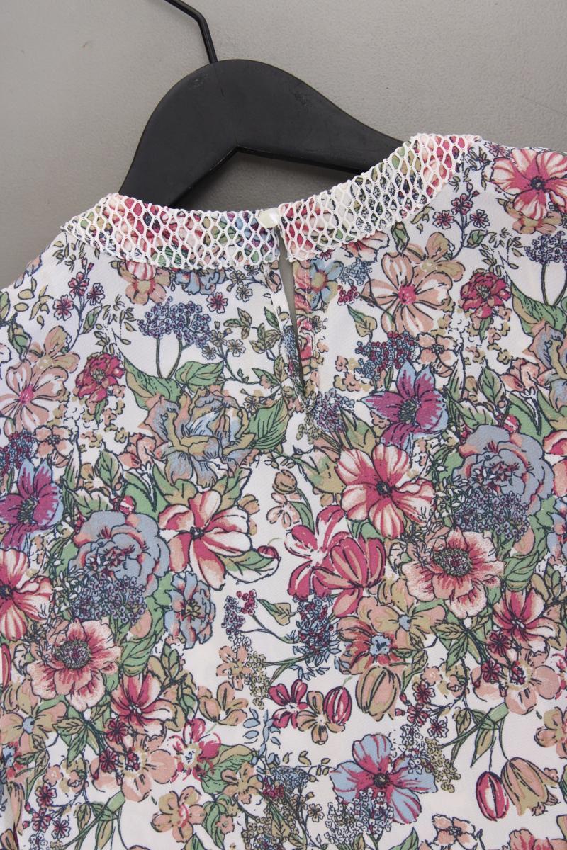 Heine Ärmellose Bluse Gr. 42 mit Blumenmuster mehrfarbig aus Viskose