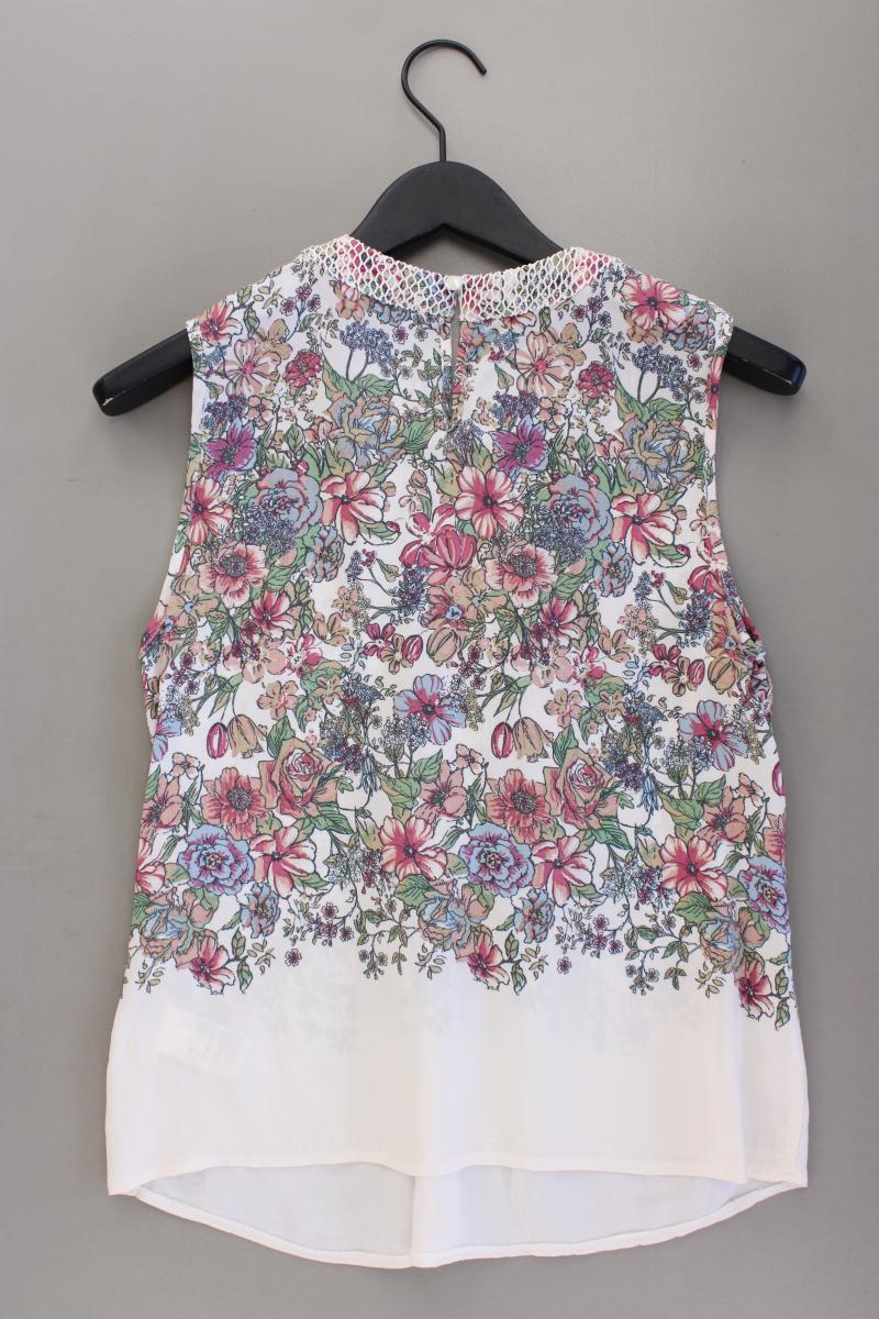 Heine Ärmellose Bluse Gr. 42 mit Blumenmuster mehrfarbig aus Viskose