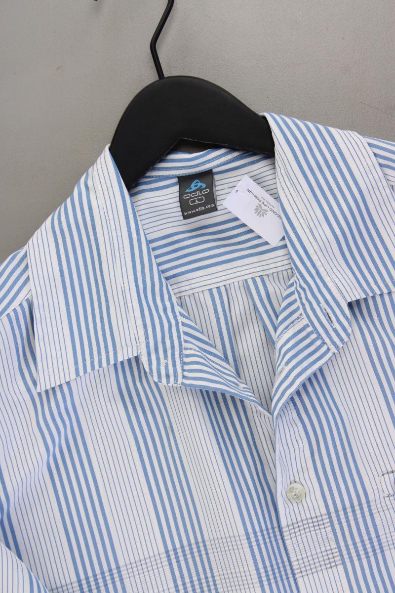 Odlo Kurzarmhemd für Herren Gr. L gestreift blau