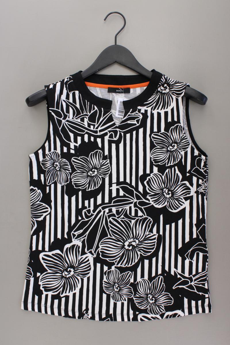 Bonita Classic Top Gr. M mit Blumenmuster schwarz aus Viskose