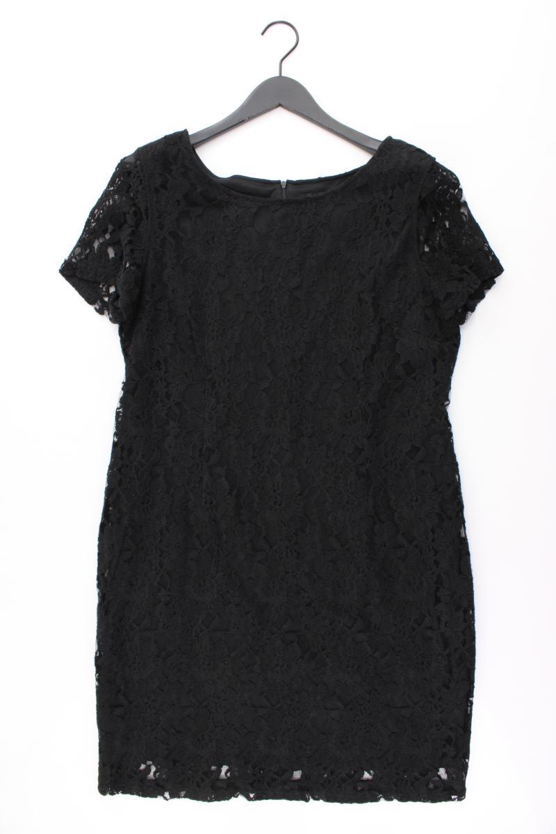 Bonita Spitzenkleid Gr. 46 Kurzarm schwarz aus Baumwolle