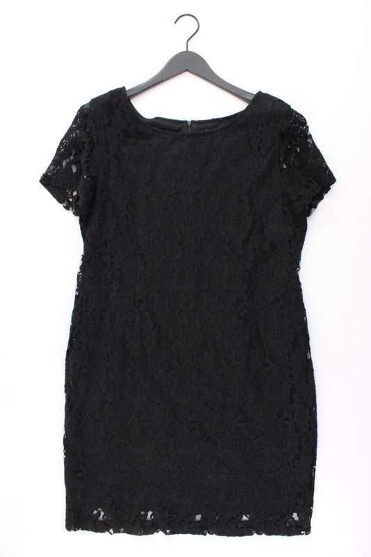 Bonita Spitzenkleid Gr. 46 Kurzarm schwarz aus Baumwolle