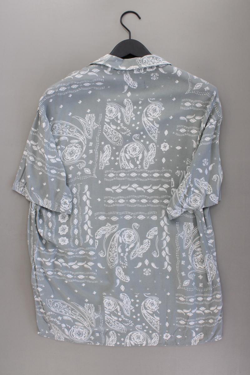 Jack & Jones Kurzarmhemd für Herren Gr. M mit Paisleymuster blau aus Viskose