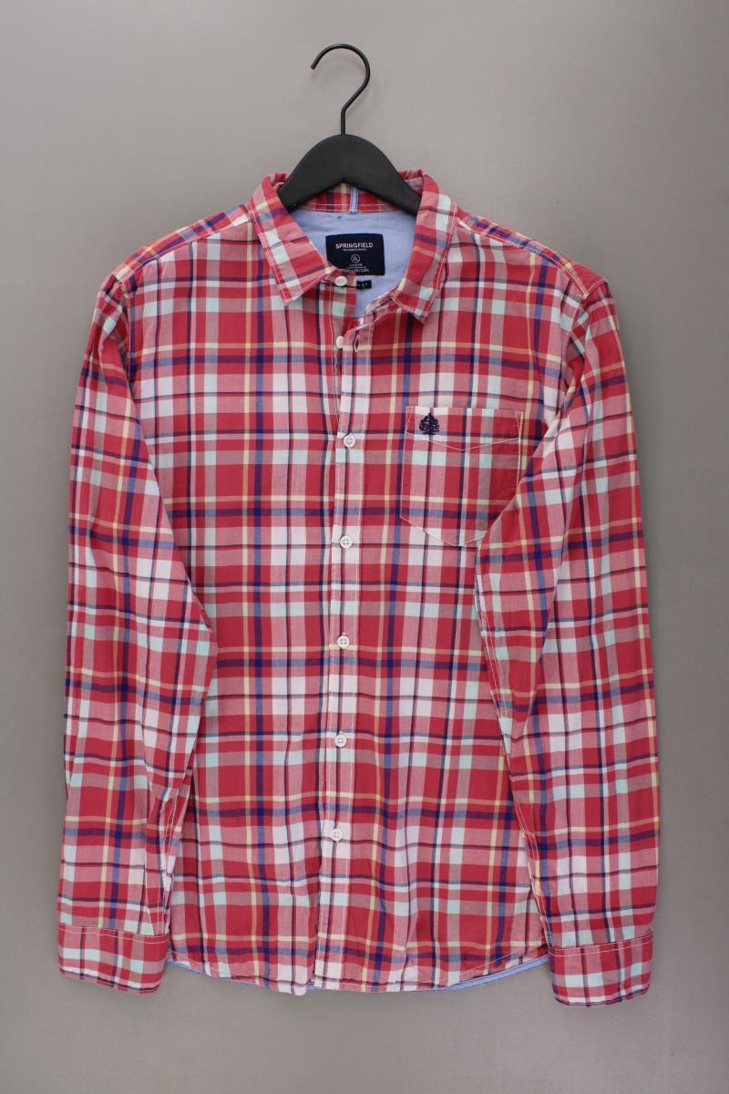Springfield Karohemd für Herren Gr. XL kariert Langarm rot
