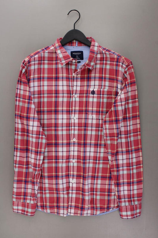 Springfield Karohemd für Herren Gr. XL kariert Langarm rot