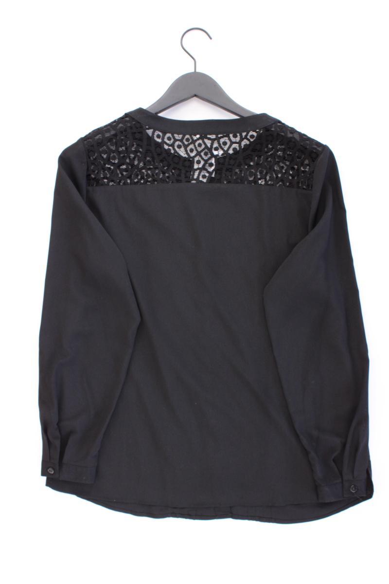Mona Langarmbluse Gr. 42 neuwertig schwarz aus Polyester