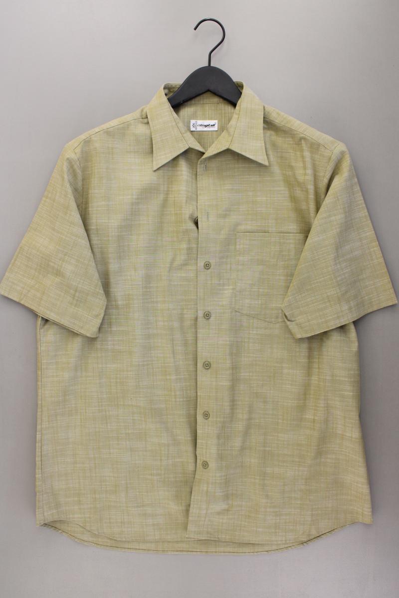 Walbusch Kurzarmhemd für Herren Gr. Hemdgröße 41/42 olivgrün aus Baumwolle