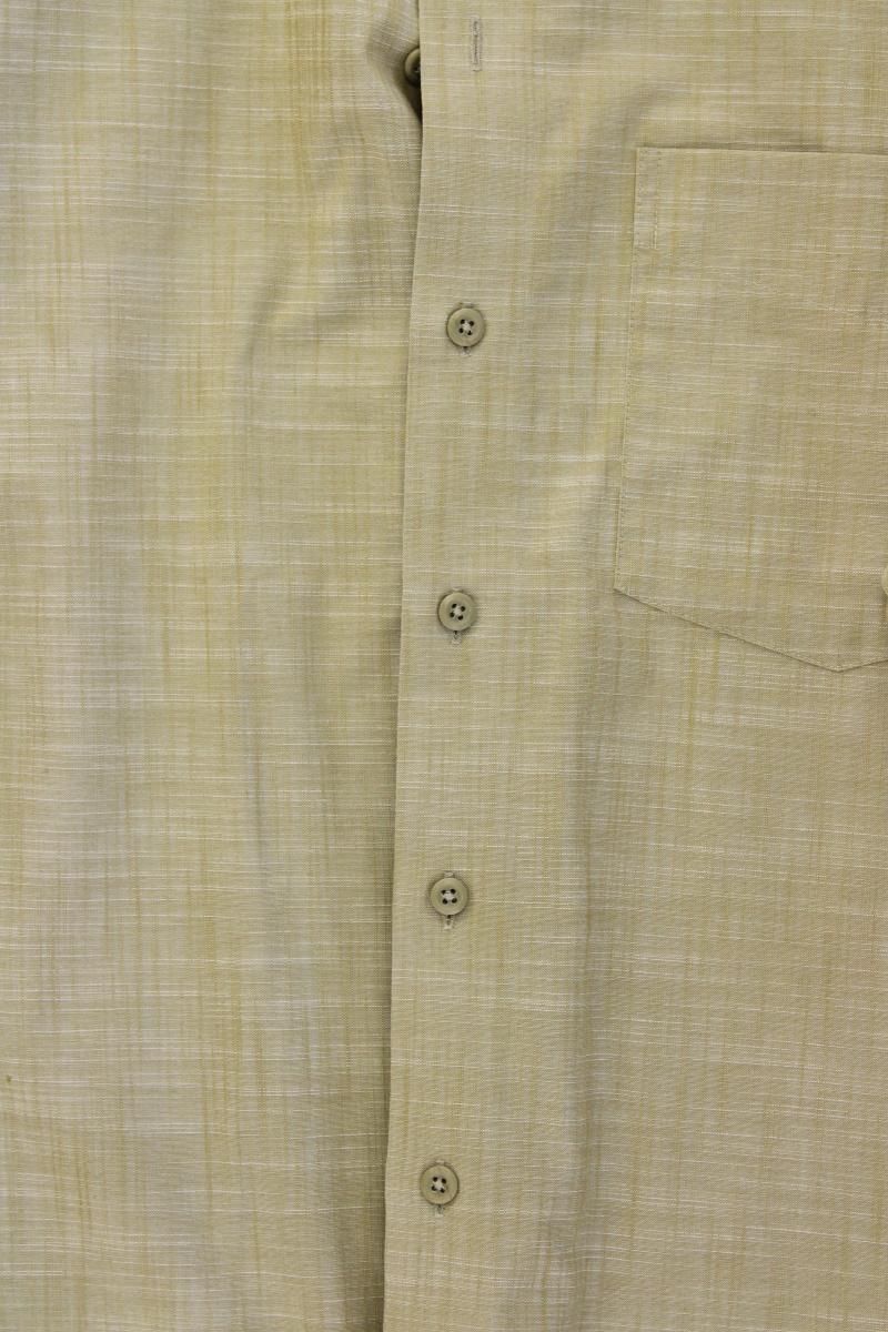 Walbusch Kurzarmhemd für Herren Gr. Hemdgröße 41/42 olivgrün aus Baumwolle