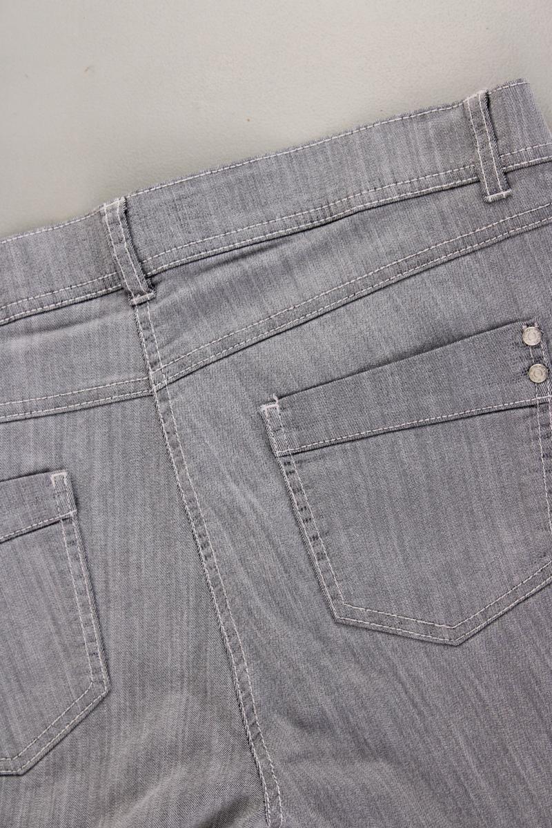 Mona Straight Jeans Gr. 42 grau aus Baumwolle