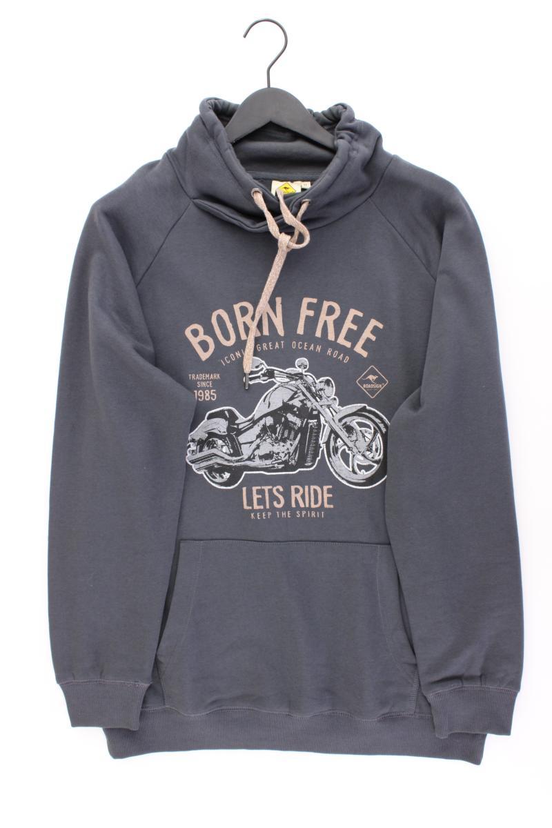 Roadsign Langarmpullover für Herren Gr. XL neuwertig grau aus Baumwolle