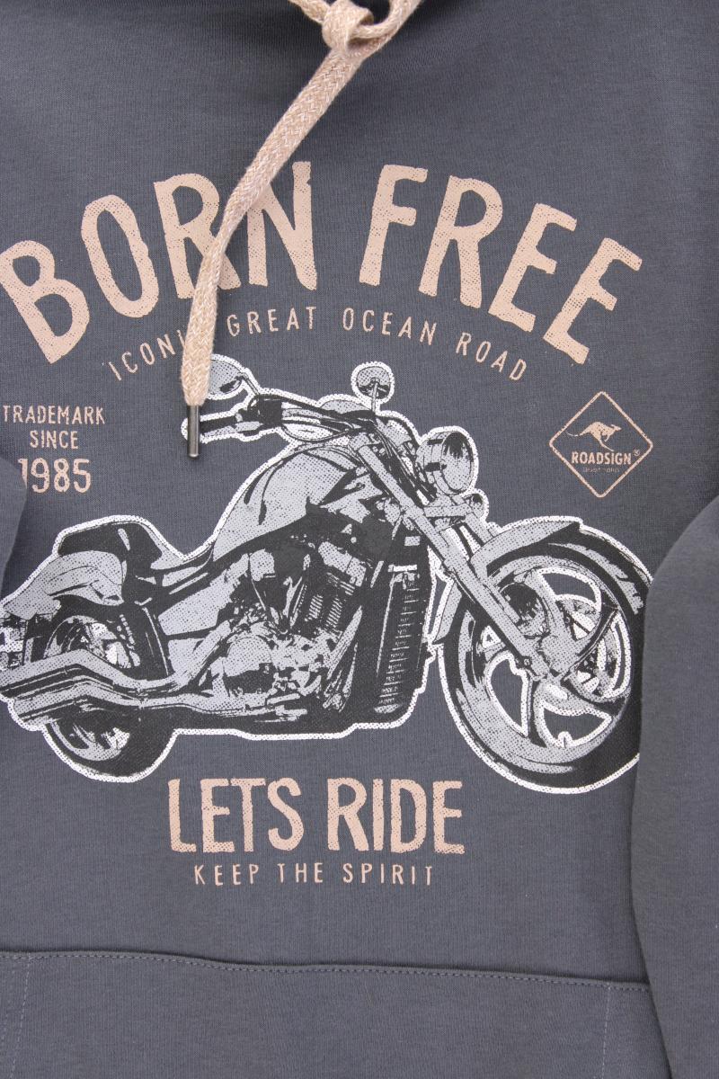 Roadsign Langarmpullover für Herren Gr. XL neuwertig grau aus Baumwolle