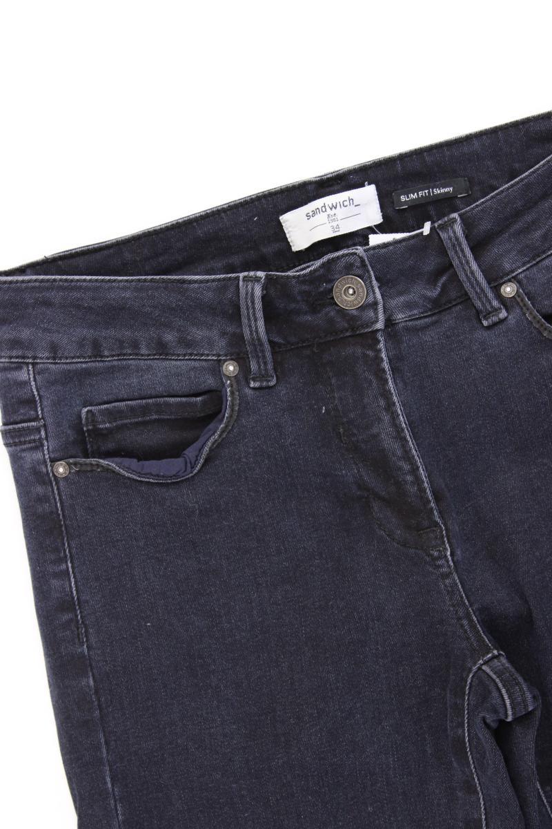 Sandwich_ Skinny Jeans Gr. 34 blau aus Baumwolle