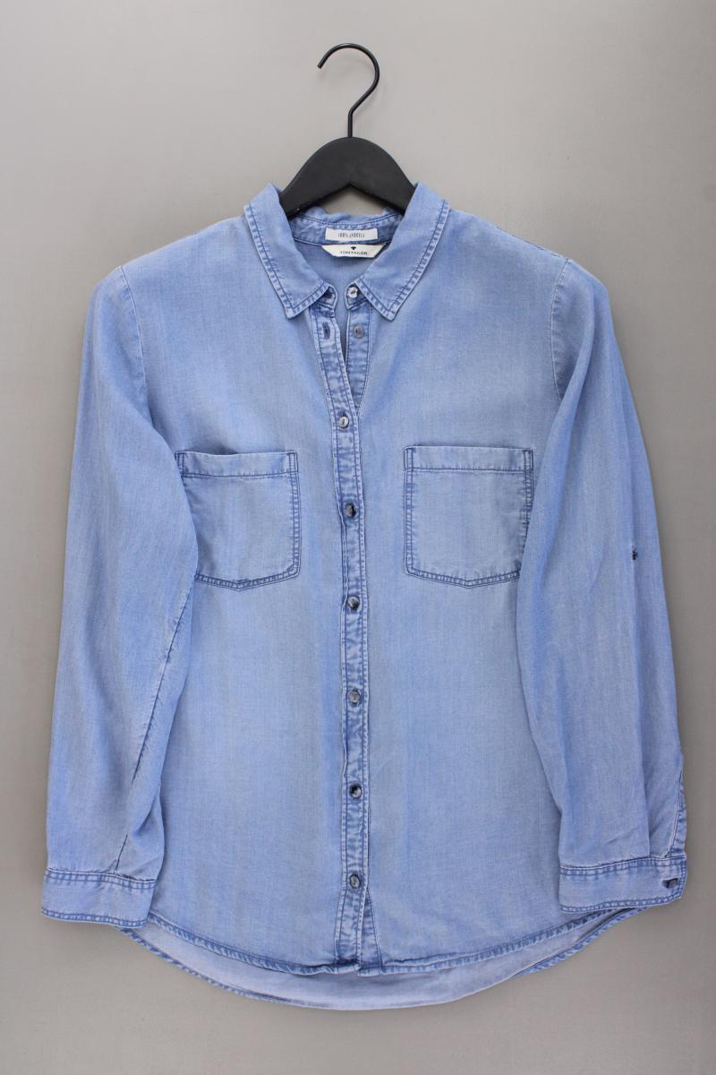 Tom Tailor Langarmbluse Gr. 40 blau aus Lyocell