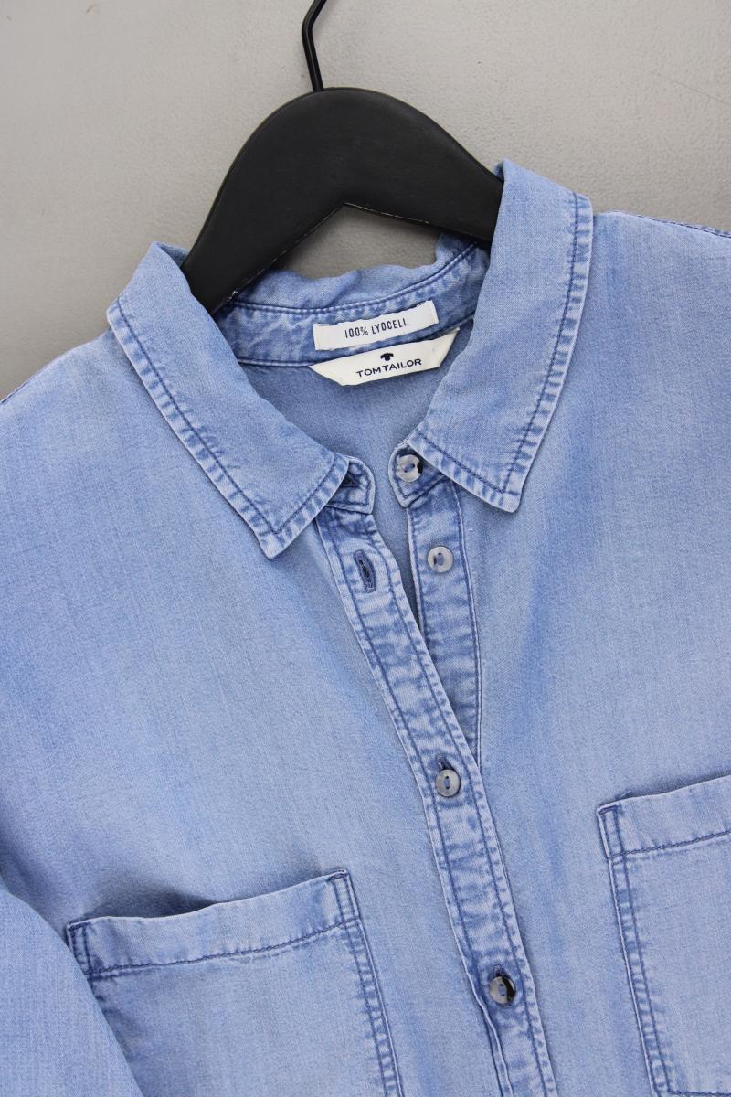 Tom Tailor Langarmbluse Gr. 40 blau aus Lyocell