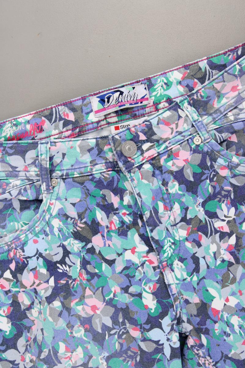 Street One Hose Gr. W32/L30 mit Blumenmuster mehrfarbig aus Baumwolle