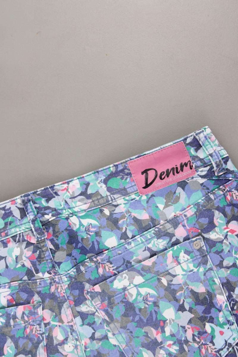 Street One Hose Gr. W32/L30 mit Blumenmuster mehrfarbig aus Baumwolle