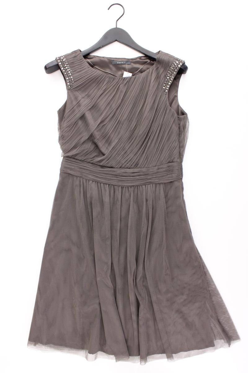 Esprit Abendkleid Gr. 38 neuwertig Ärmellos grau aus Polyester