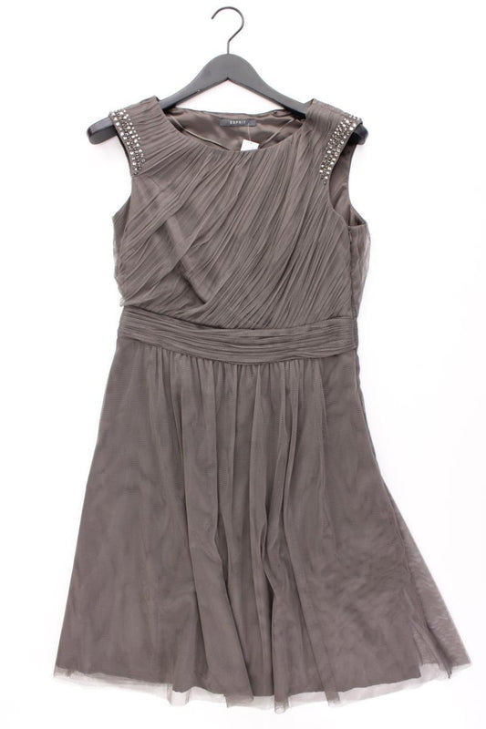 Esprit Abendkleid Gr. 38 neuwertig Ärmellos grau aus Polyester