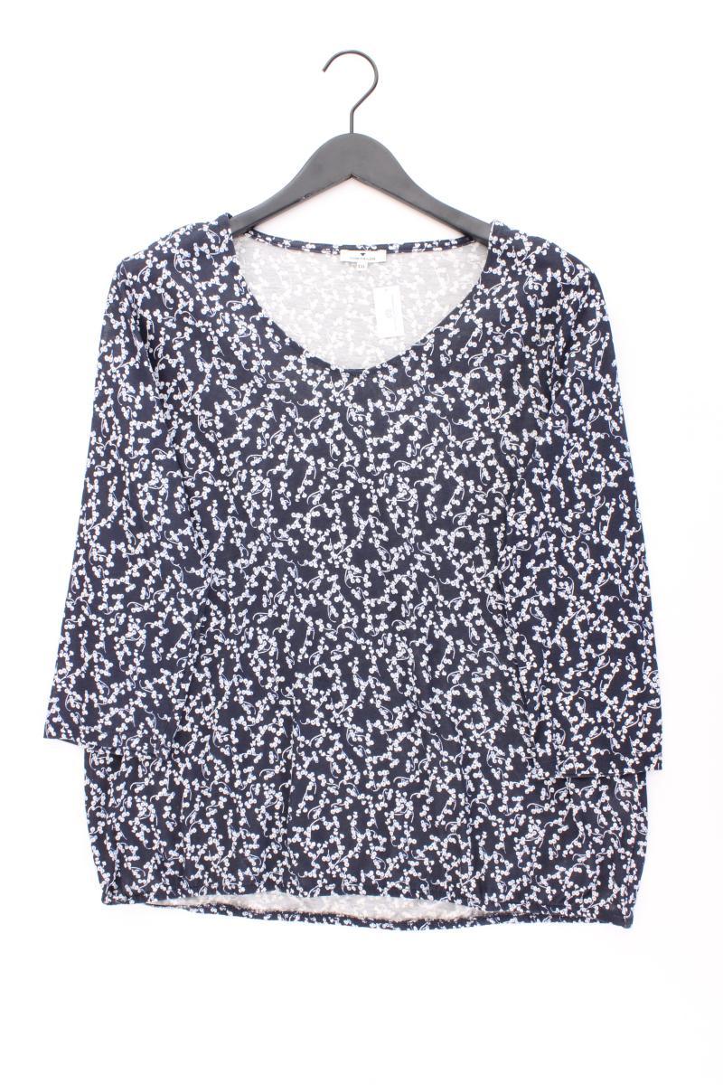 Tom Tailor Printshirt Gr. XXL 3/4 Ärmel blau aus Baumwolle