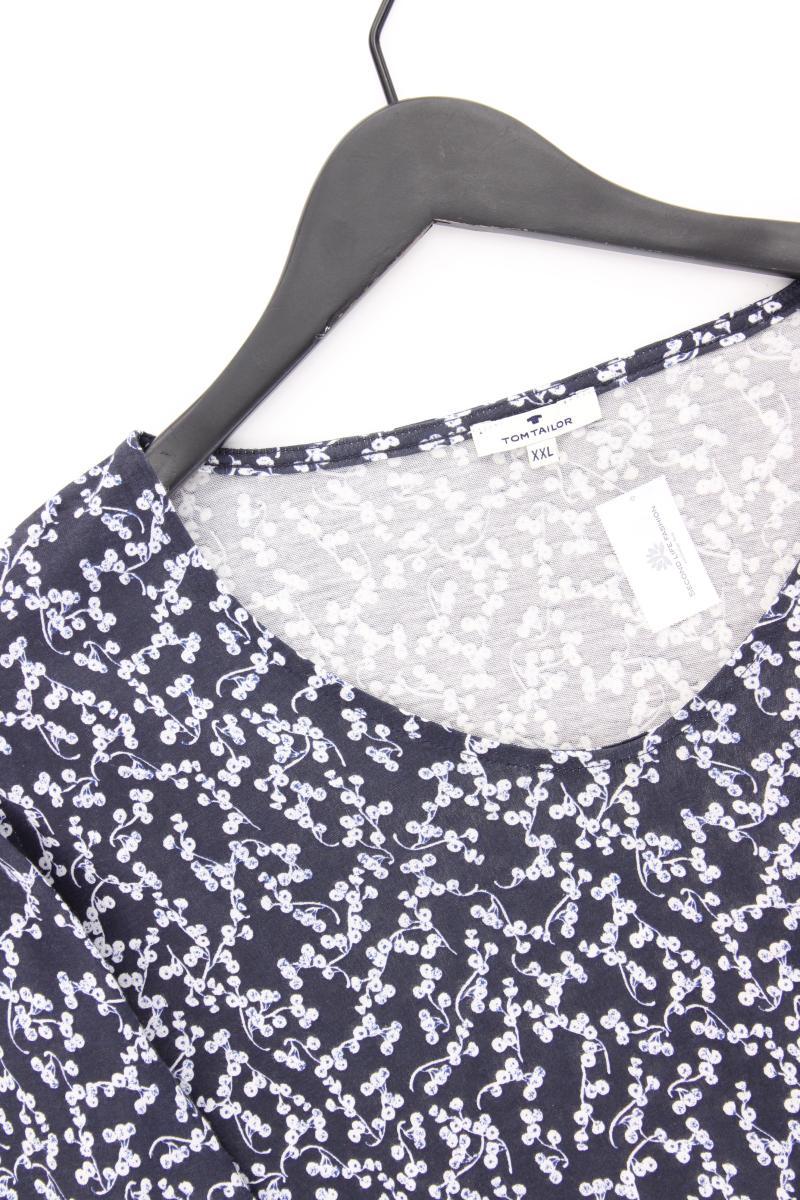 Tom Tailor Printshirt Gr. XXL 3/4 Ärmel blau aus Baumwolle